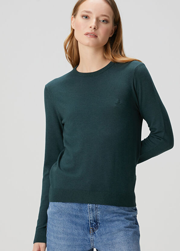 Beymen Club Teal Blue Basic Sweater - 1