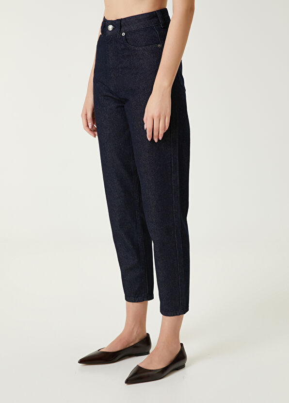 Beymen Club Navy Blue Classic Mom Fit Jeans - 2