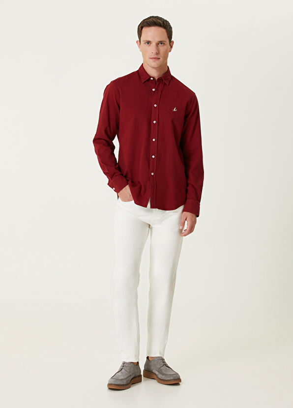 Comfort Fit Burgundy Shirt Beymen Club Comfort Fit Burgundy Shirt - 3