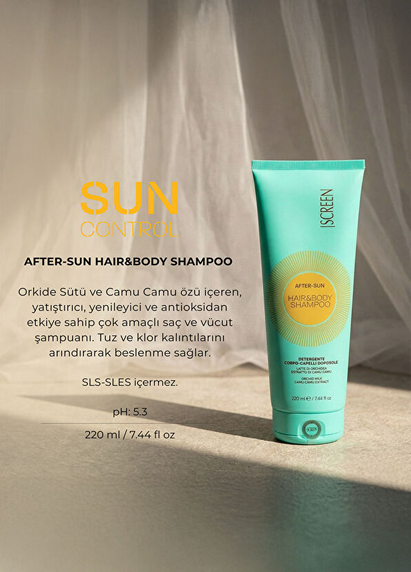 Screen Hair Care After Sun Güneş Sonrası Arındırıcı Saç ve Vücut Şampuanı 220 ml - 2