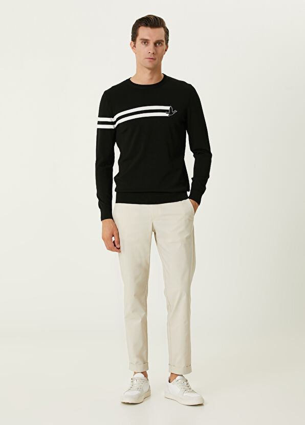 Siyah Logo Jakarlı Kazak Beymen Club Siyah Logo Jakarlı Kazak - 3