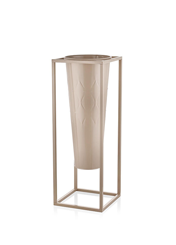 The Mia Prism Detailed Caramel Galvanized Pot - 1