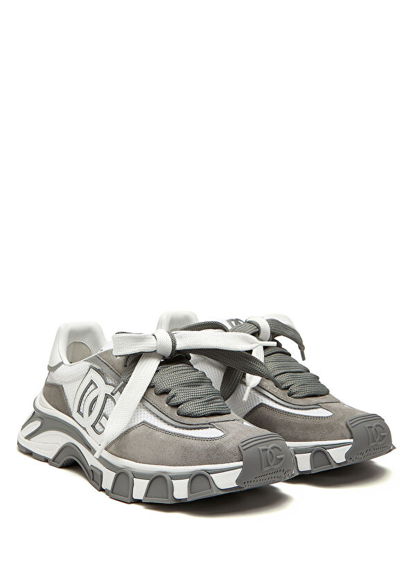 Dolce&Gabbana Country White Gray Men's Leather Sneakers - 2