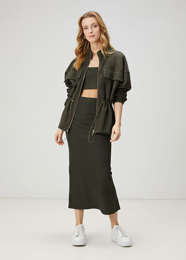 Beymen Club Dark Khaki Jersey Jacket - 3