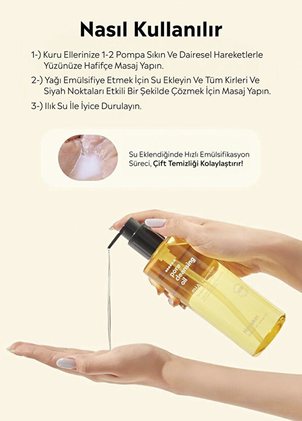 Hanskin Hanskin Pore Cleansing Oil Pha Pore and Make-up Remover Oil for Sensitive ce Intolerant Skin 300 ml - 2