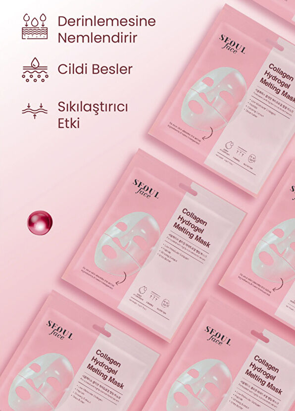 Dermal Vitamin Collagen Extract Hydrogel Transparent Dissolving 2-Pack Face Mask 34 gr - 4