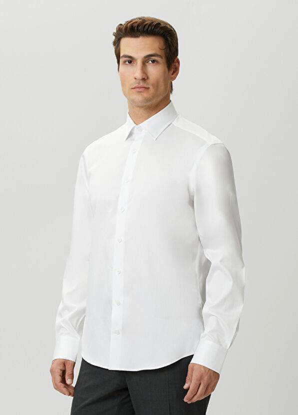 Beymen Club Comfort Fit White Non-Iron Shirt - 3
