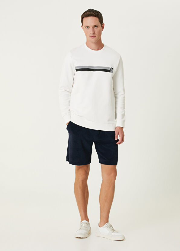 Beymen Club Beyaz Logo Baskılı Sweatshirt - 3