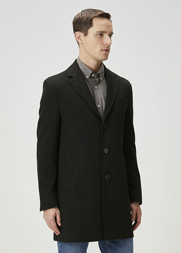 Beymen Club Siyah Kaşe Palto - 3