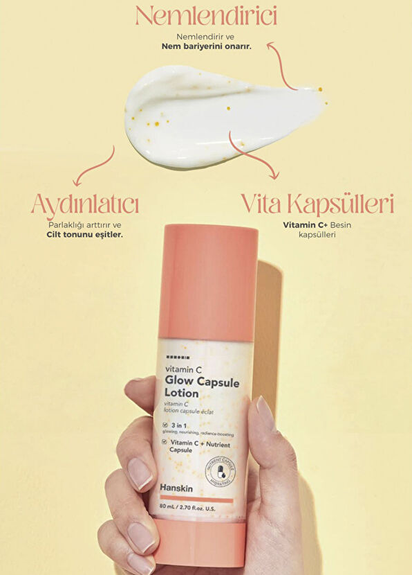 Hanskin Vitamin C Glow Capsule Lotion Moisturizing Radiant Vitamin C Capsule Lotion 80 ml - 2