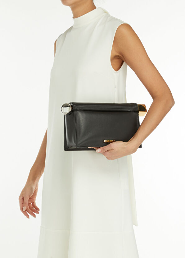 The Rond Carré Siyah Kadın Deri El Portföyü - Görsel 3