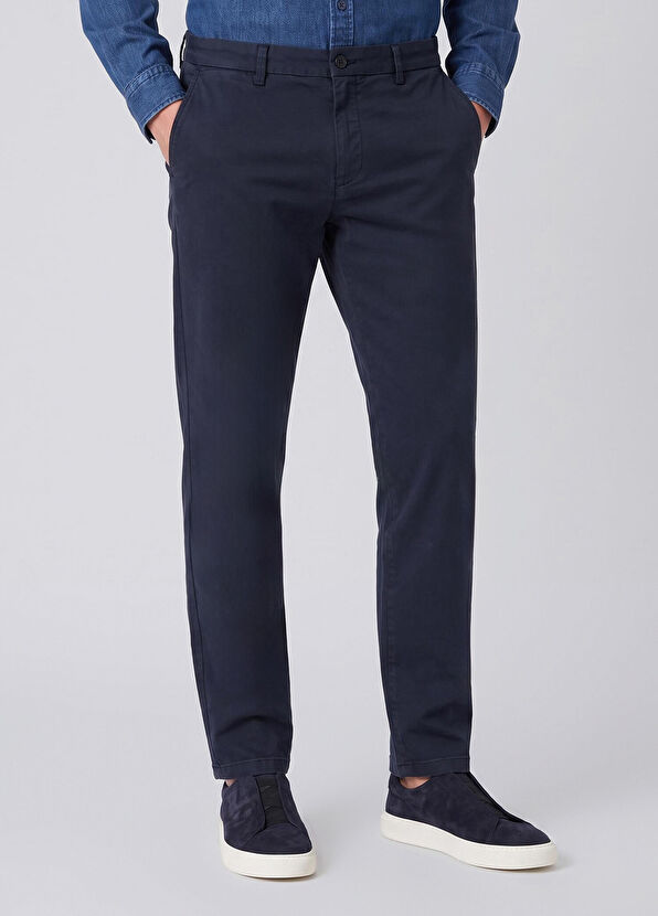 Beymen Club Regular Fit Navy Blue Chinos - 2