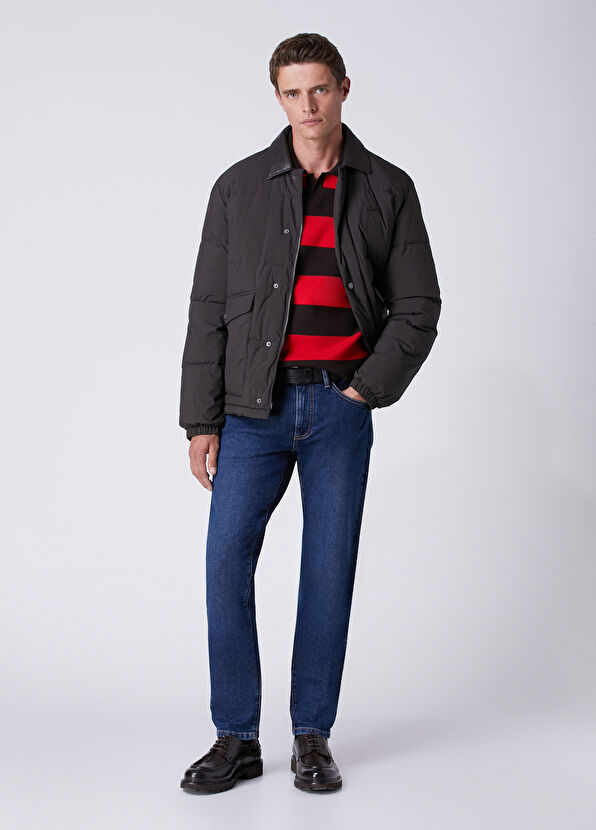 Beymen Club Coffee Red Stripe Patterned Sweater - 3
