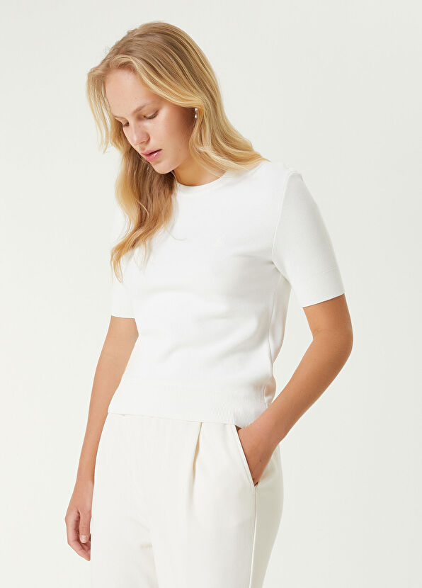 Beymen Club Beyaz Kısa Kol Kazak - 4