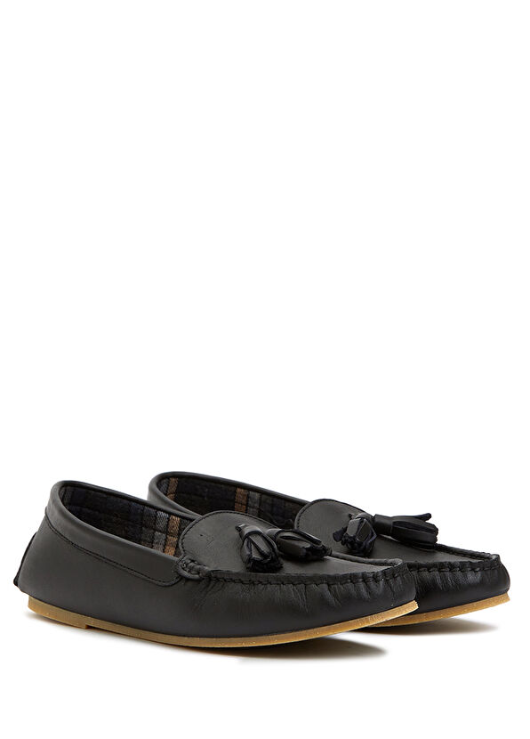 Beymen Club Black Tassel Detail Women's Suede Loafer - 2