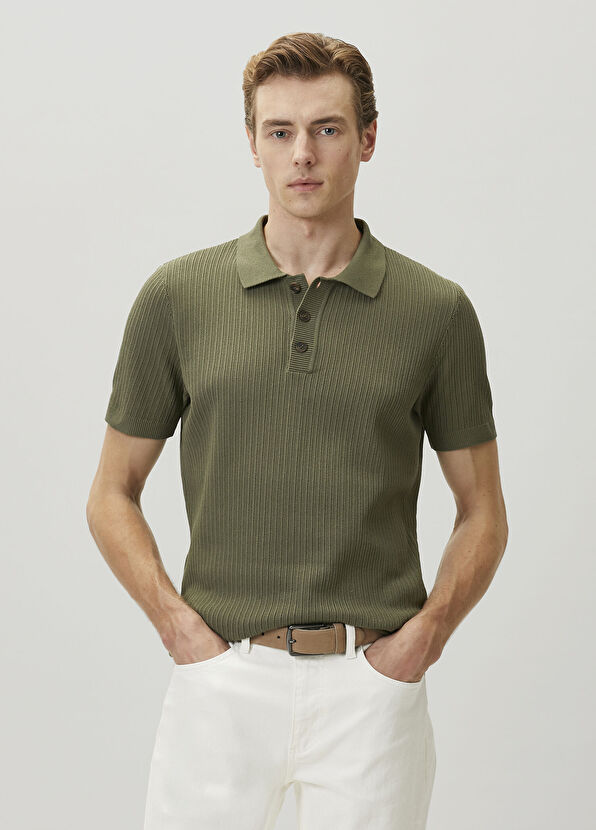 Beymen Club Çağla Polo Yaka Selanik Örgü Kısa Kollu Triko - 2