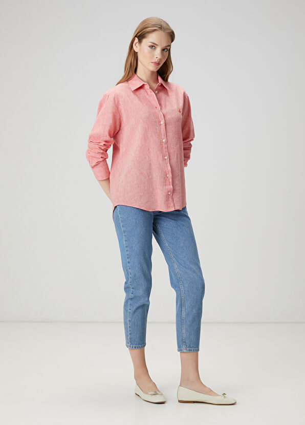 Beymen Club Red Linen Shirt - 2