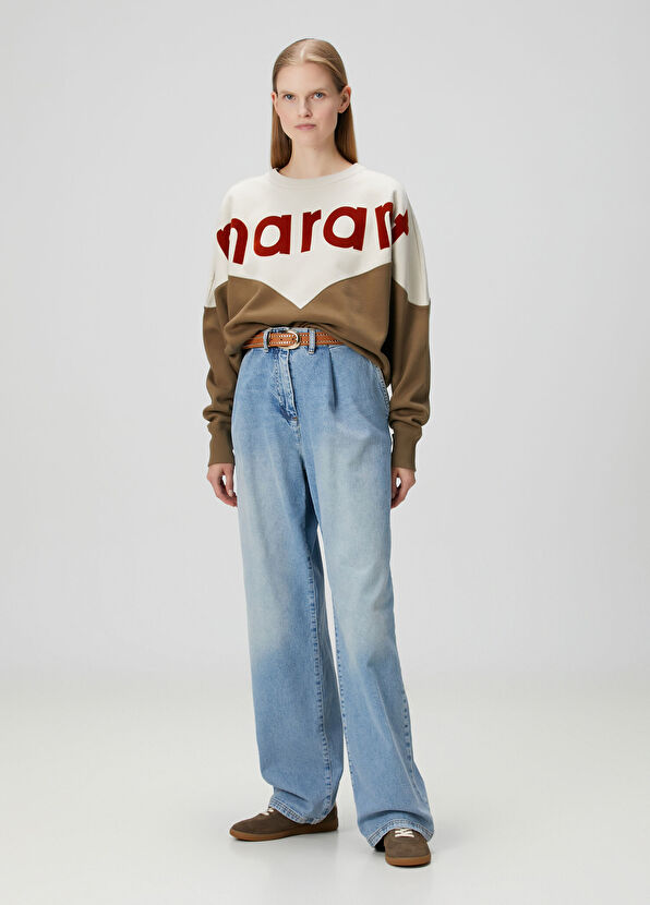 Etoile Isabel Marant Houston Haki Bej Sweatshirt - 2