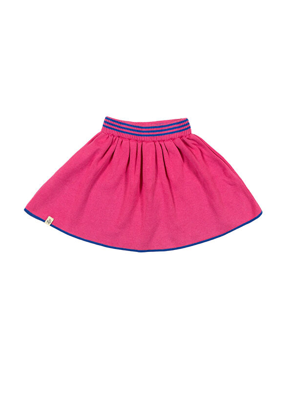 Beetlebeez Striped Pink Pleated Girl's Knitwear Skirt - 1
