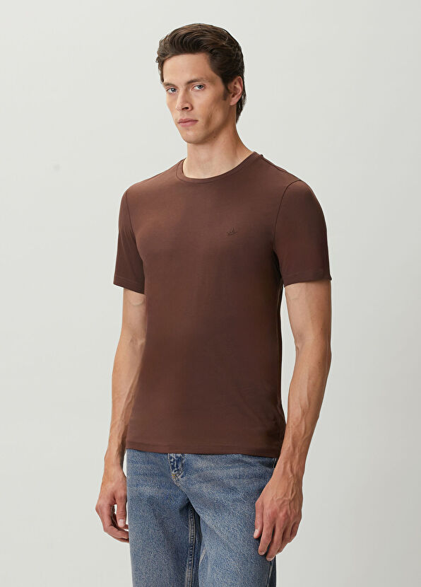 Beymen Club Brown Basic T-Shirt - 2