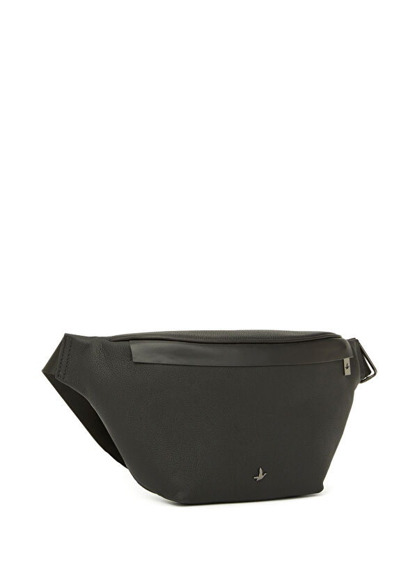 Beymen Club Black Men's Leather Waist Bag - 2
