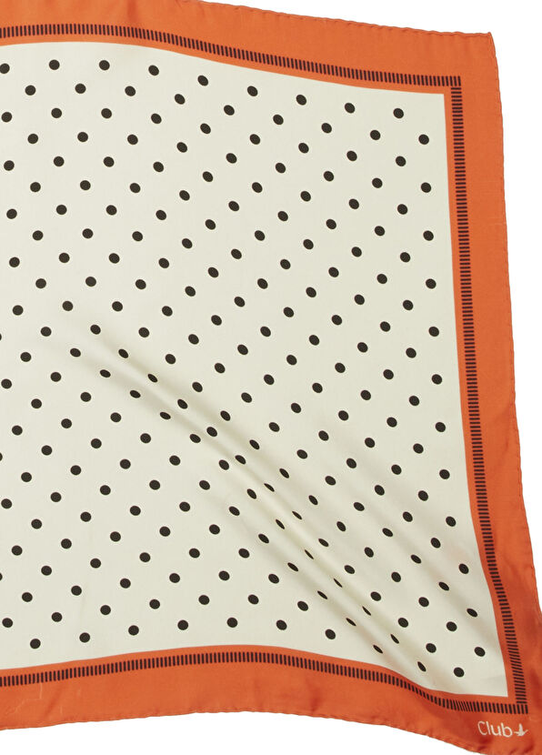 Beymen Club Ecru Polka Dot Silk Scarf - 2