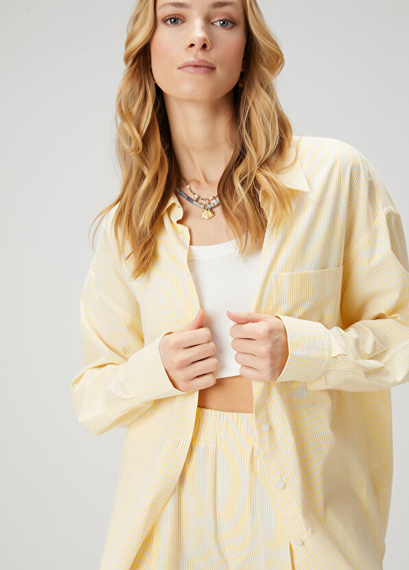 Beymen Club Yellow Striped Shirt - 2
