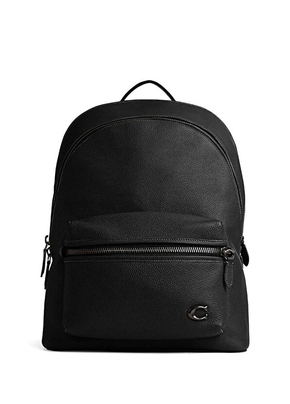 Siyah Erkek Deri Sırt Çantası - Görsel 3