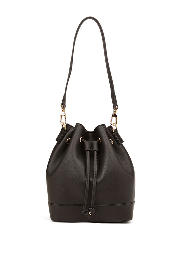 Beymen Club Siyah Logo Detaylı Büzgülü Çanta - 1