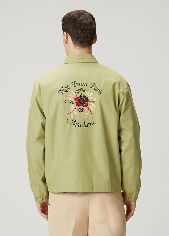 Drôle De Monsieur Açık Haki Slogan Detaylı Mont - 4
