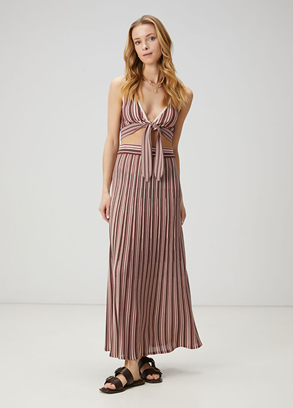 Beymen Club Pembe Çizgili Crop Triko Atlet - 2