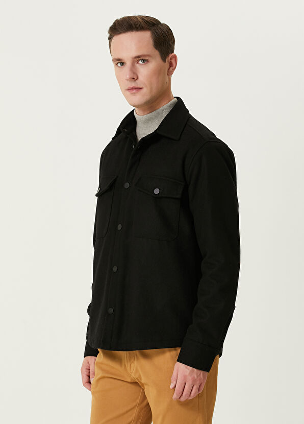 Beymen Club Black Wool Overshirt - 2