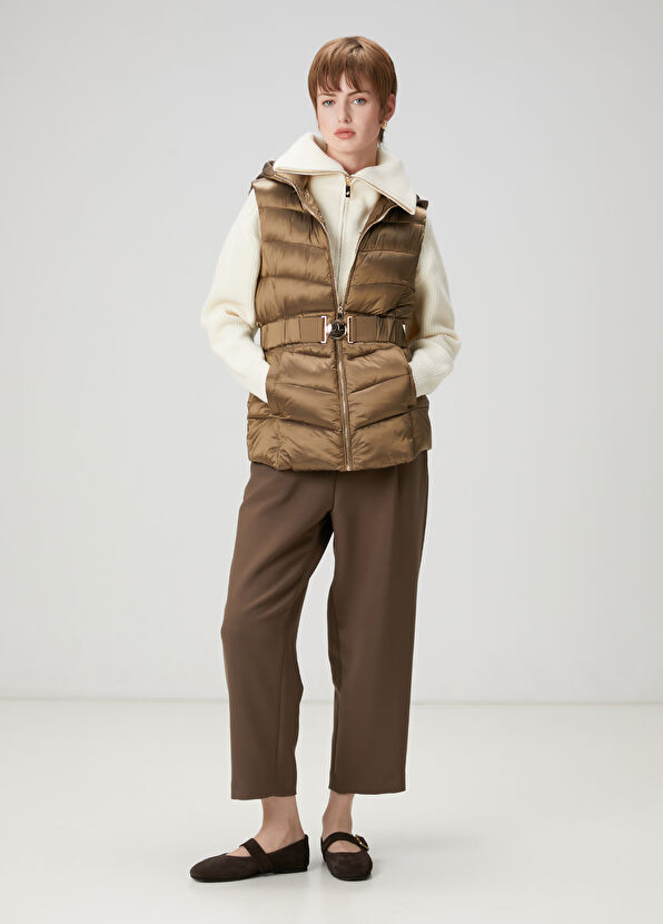 Beymen Club Kahverengi Kapüşonlu Puffer Yelek - 2