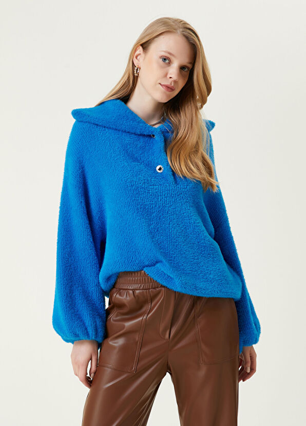 Beymen Club Mavi Tüylü Kazak - 1