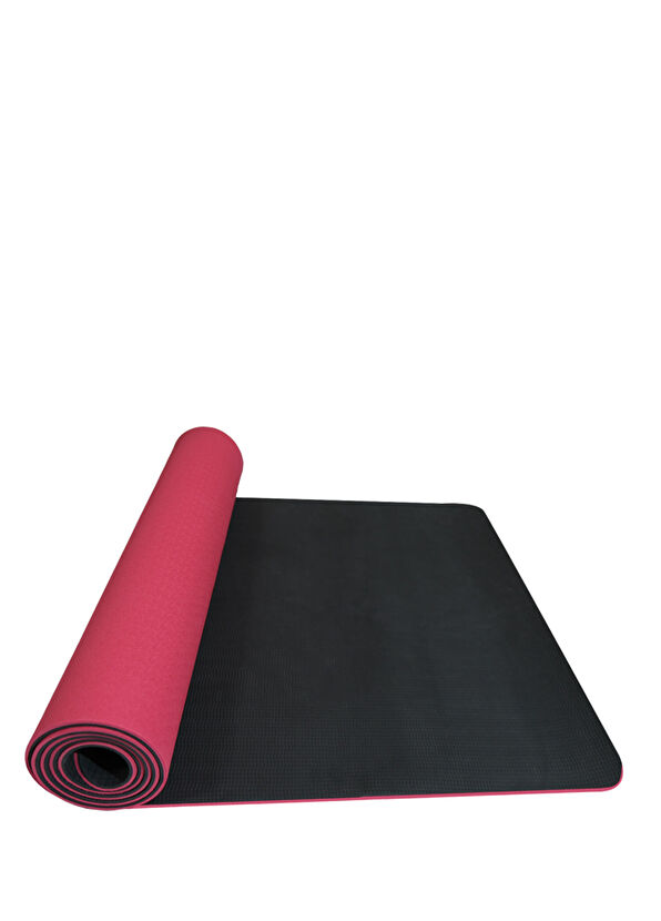 Rebuwo Çift Taraflı Kaydırmaz TPE Kırmızı Pilates Yoga Matı 6mm   - 2
