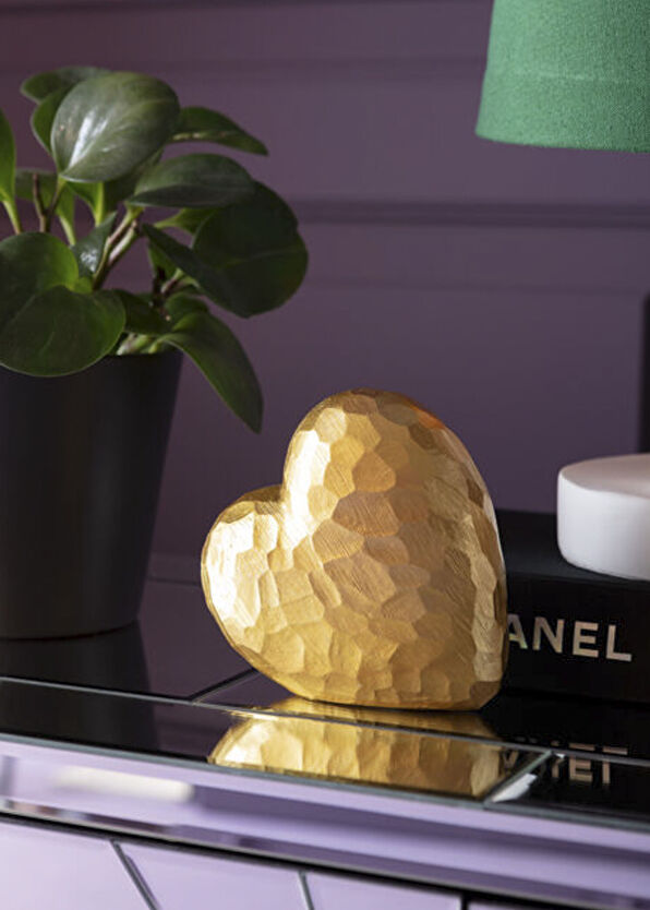 Kare Design Heart Gold Dekoratif Obje - 2