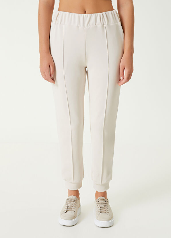 Beymen Club Krem Nervürlü Eşofman Altı - 3