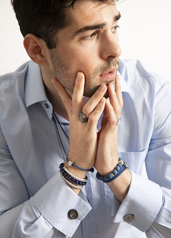 Melie Jewelry Leo 925 Ayar Gümüş Oksitli Erkek Kol Düğmesi - 2