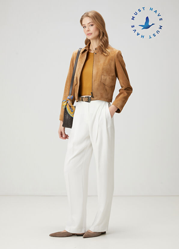 Beymen Club Kırık Beyaz Pileli Palazzo Pantolon - 2