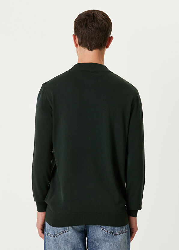 Beymen Club Haki Yarım Balıkçı Yaka Kazak - 3