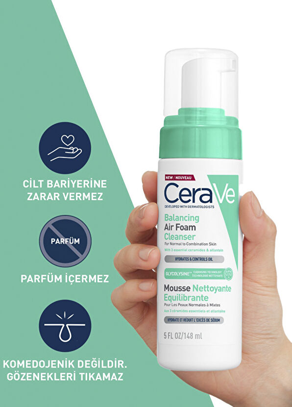 CeraVe Dengeleyici Köpük Yüz Temizleyici 148 ml - 3