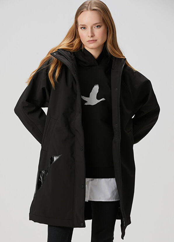 Beymen Club Black Hooded Coat - 3