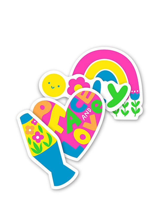 Ooly Stickiville Peace and Love Vinyl Stickers - 1