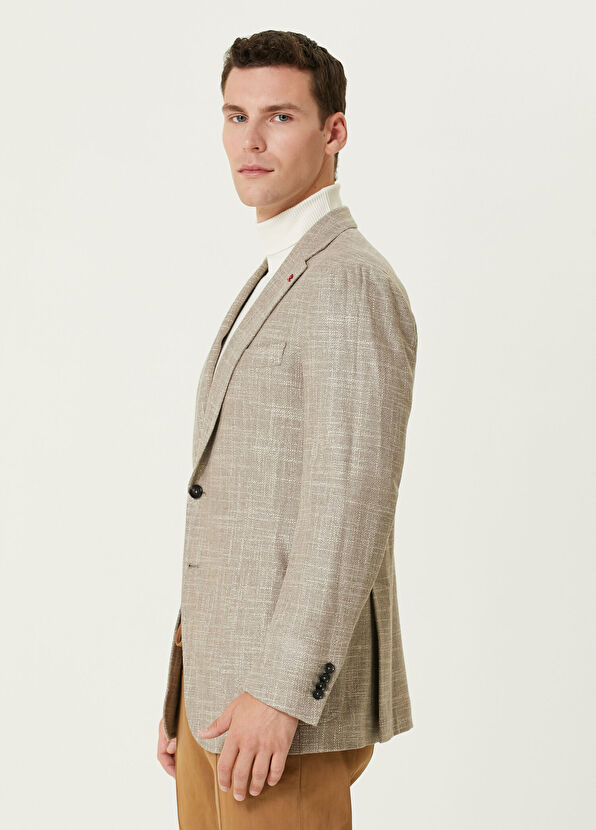 Isaia Bej Yün Ceket - 3