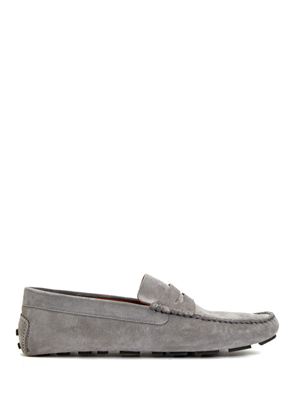 Beymen Club Grey Band Detailed Mens Suede Driver - 1