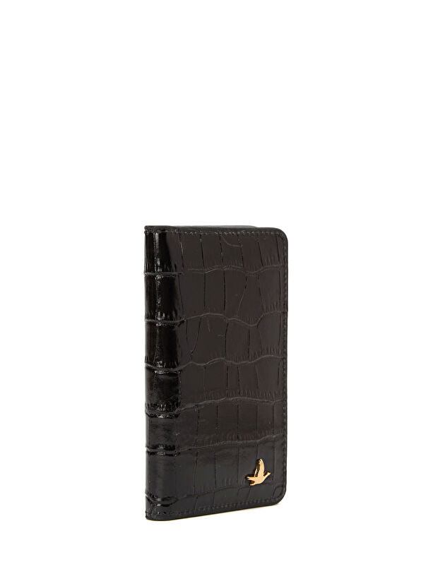 Beymen Club Siyah Krokodil Dokulu Kadın Deri Cüzdan - 2