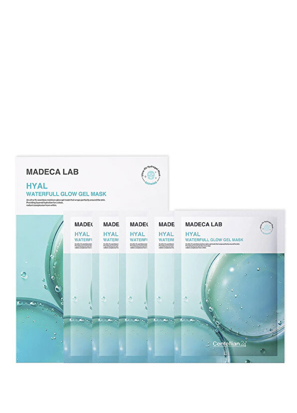 Centellian24 Hyal Waterfull Glow Gel Mask 5-Piece Cooling Hydrogel Mask with Hyaluronic Acid 22 ml - 2