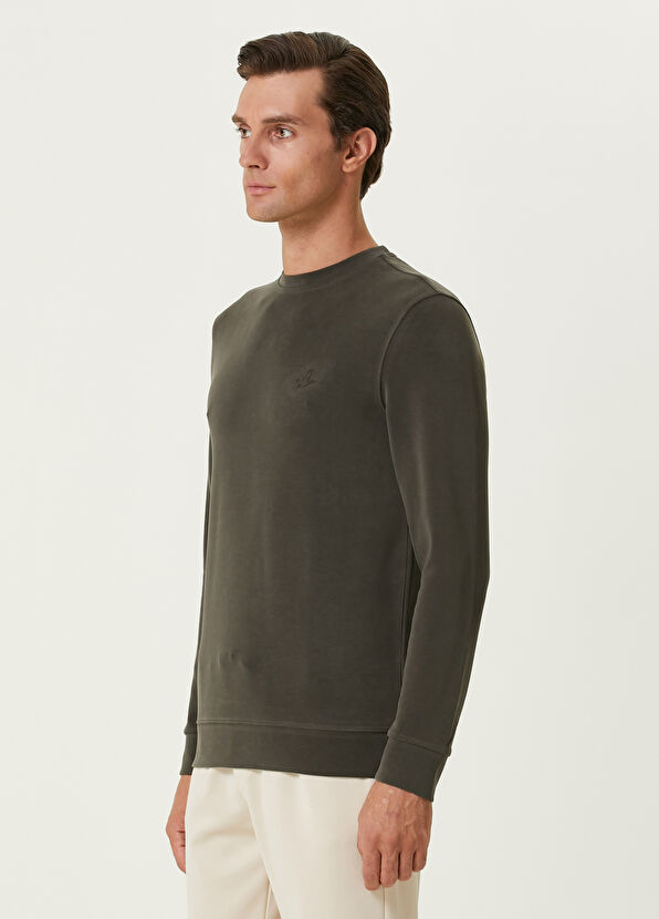 Beymen Club Haki Logo Detaylı Sweatshirt - 4