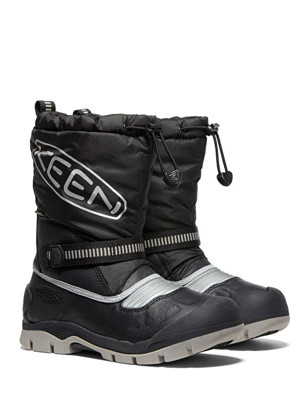 Keen Snow Troll Black Silver Waterproof Unisex Kids Boots - 2