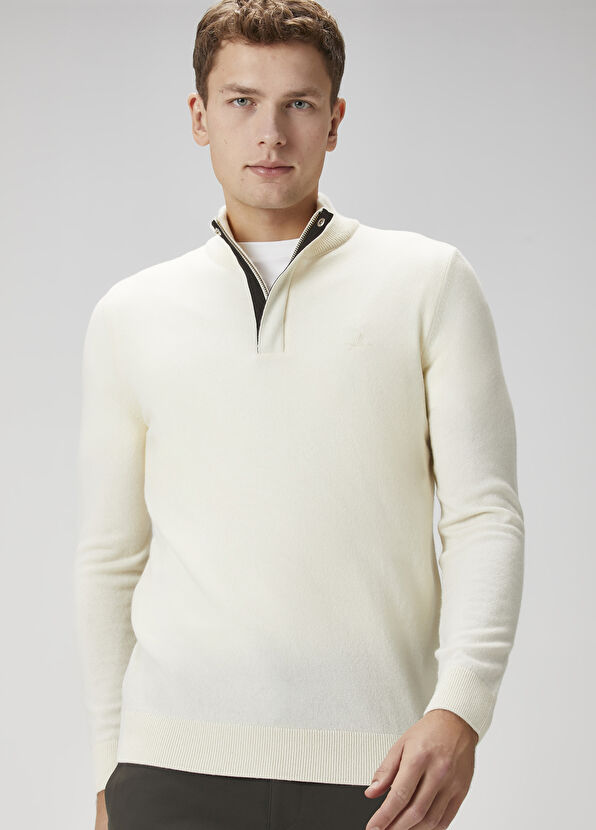 Beymen Club Off-White Cashmere Blend Wool Sweater - 2